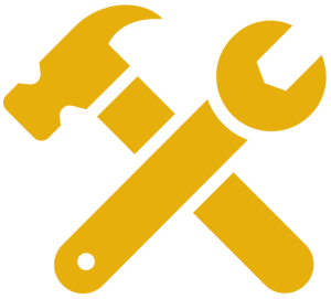 An icon of a hammer and wrench