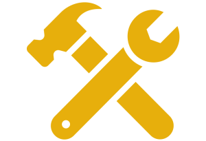 An icon of a hammer and wrench